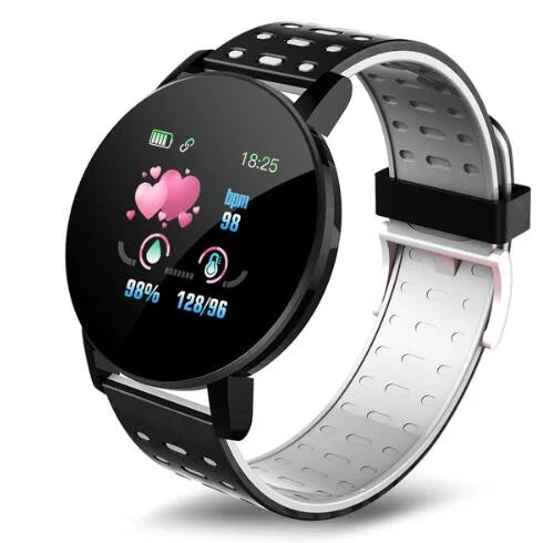 Smart Sport Watch for Men + Women (Tracks Blood Pressure, Heart Rate, Pedometer, Thermometer, Remote Control Answer Call Functions)