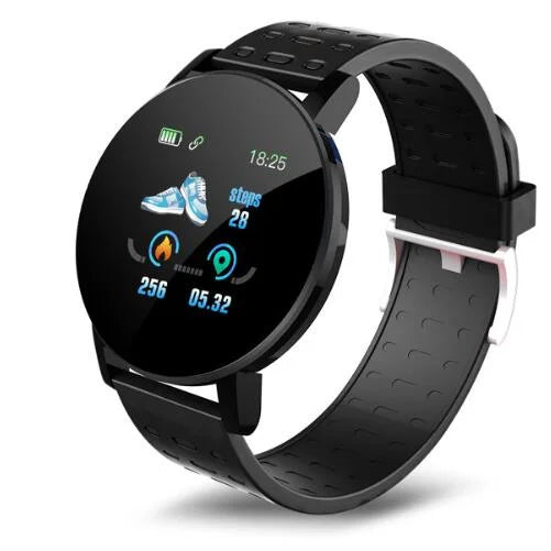 Smart Sport Watch for Men + Women (Tracks Blood Pressure, Heart Rate, Pedometer, Thermometer, Remote Control Answer Call Functions)