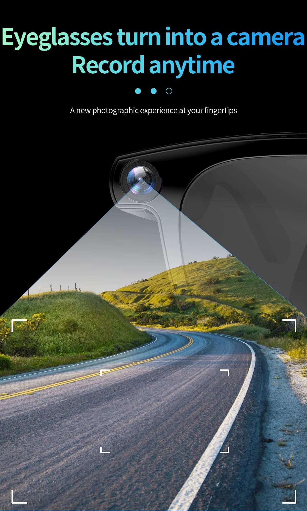 Smart Sunglasses (Photo + Video Recording Eye Glasses w/ AI Translator Audio)