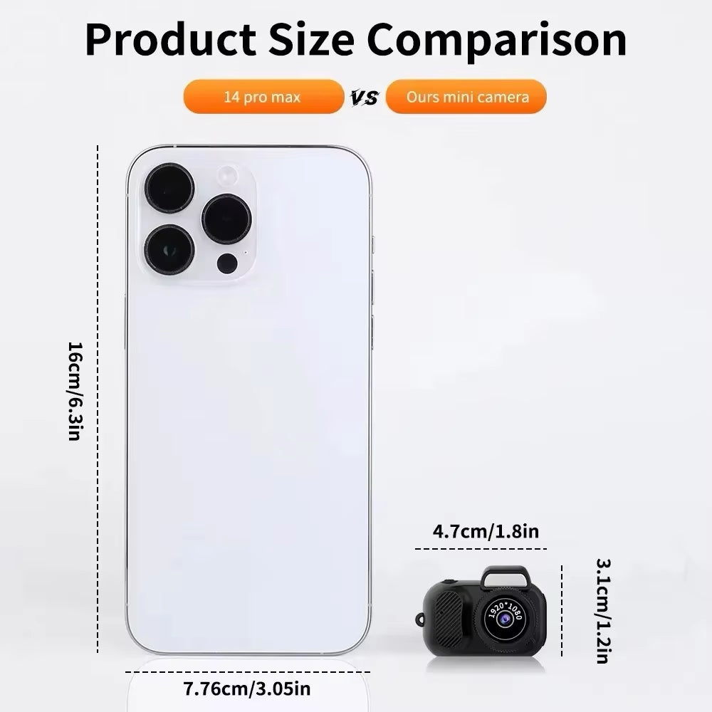 HD Mini Keychain Camera with Screen Video Recorder