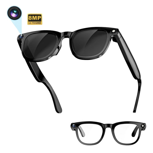Smart Sunglasses (Photo + Video Recording Eye Glasses w/ AI Translator Audio)
