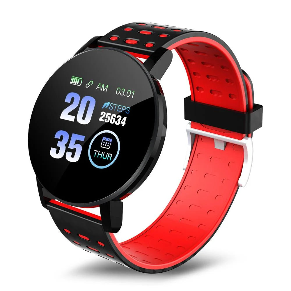 Smart Sport Watch for Men + Women (Tracks Blood Pressure, Heart Rate, Pedometer, Thermometer, Remote Control Answer Call Functions)