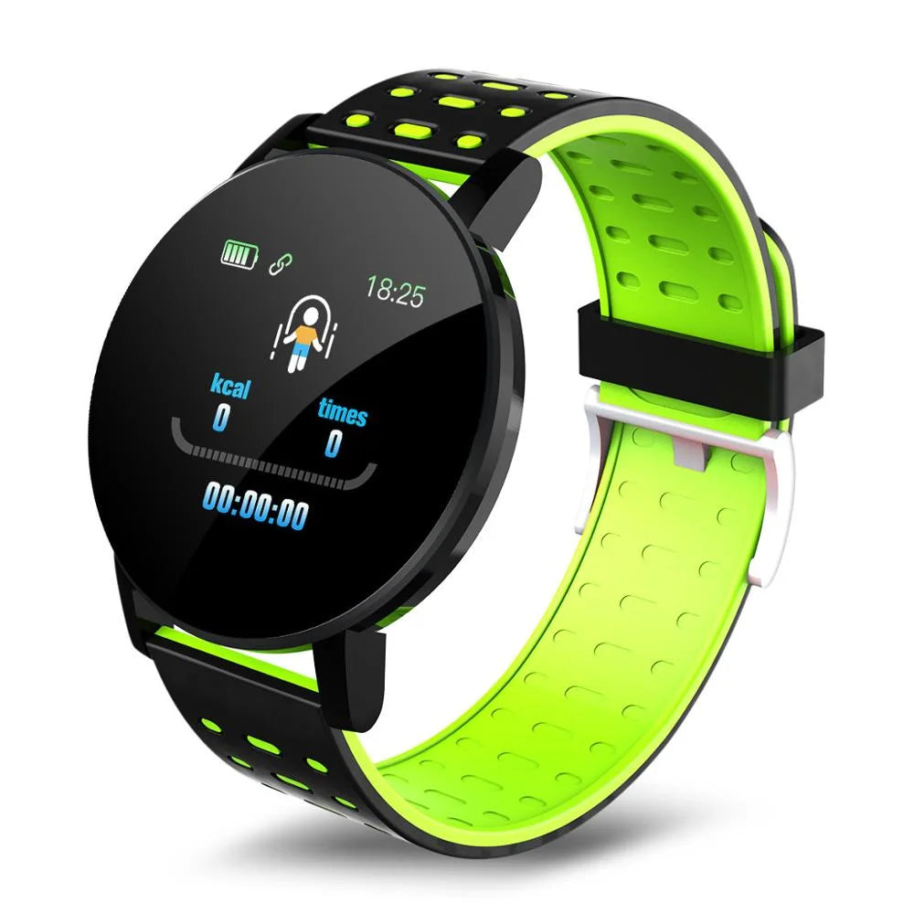 Smart Sport Watch for Men + Women (Tracks Blood Pressure, Heart Rate, Pedometer, Thermometer, Remote Control Answer Call Functions)