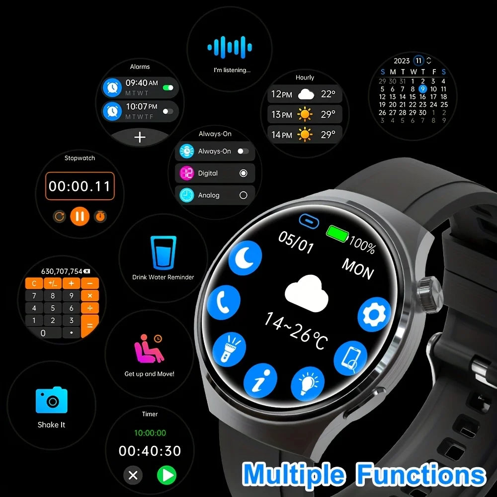 SENBONO V19 Business Men Smart Watch Answer Call  Heart Rate Water Proof Sports Fitness Smartwatch Men for HUAWEI Android IOS