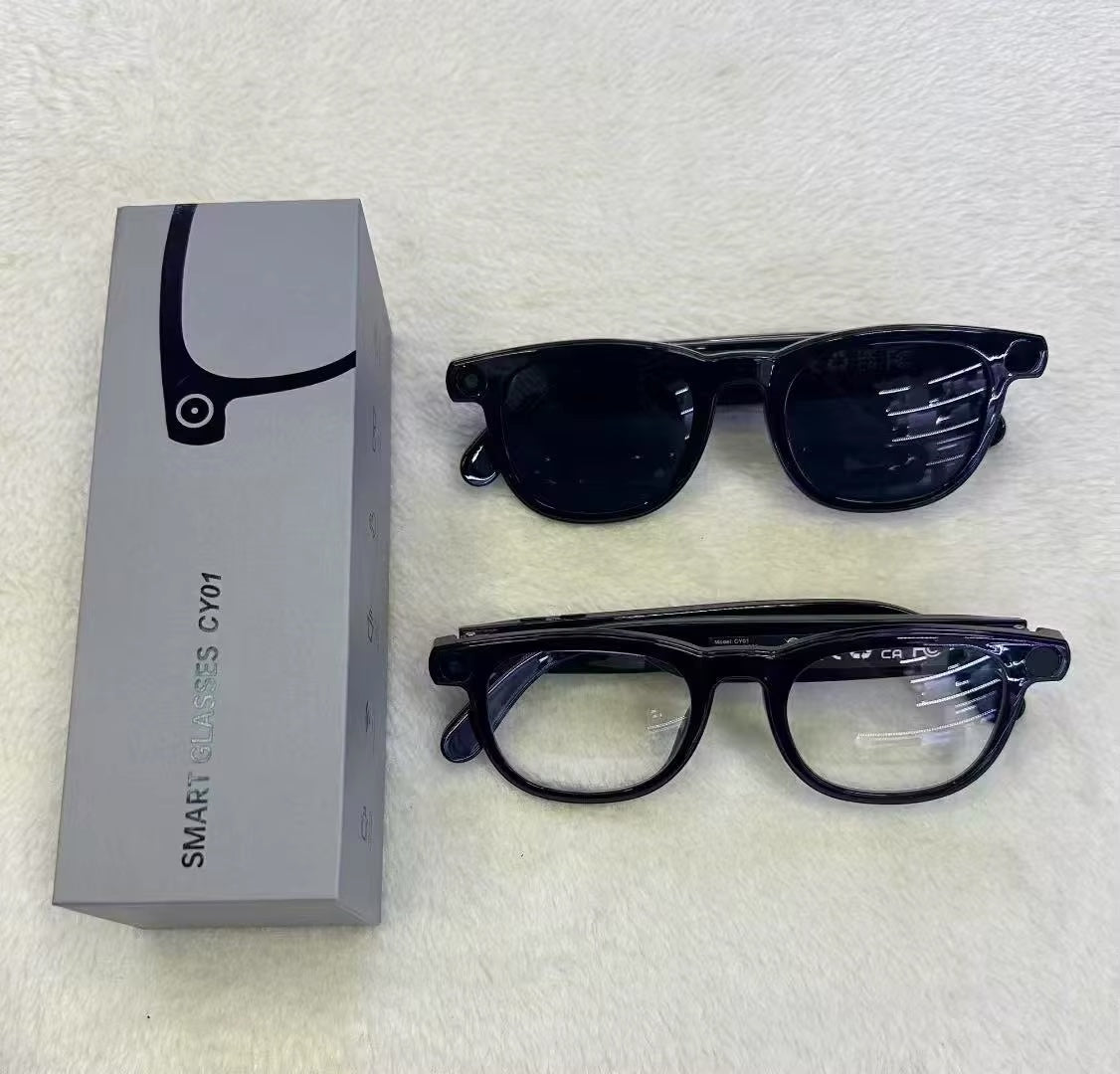 Smart Sunglasses (Photo + Video Recording Eye Glasses w/ AI Translator Audio)