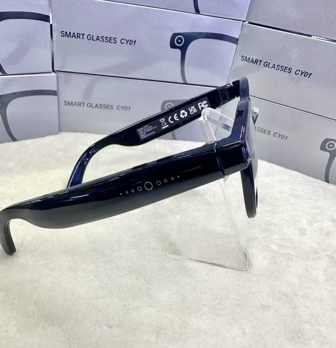 Smart Sunglasses (Photo + Video Recording Eye Glasses w/ AI Translator Audio)