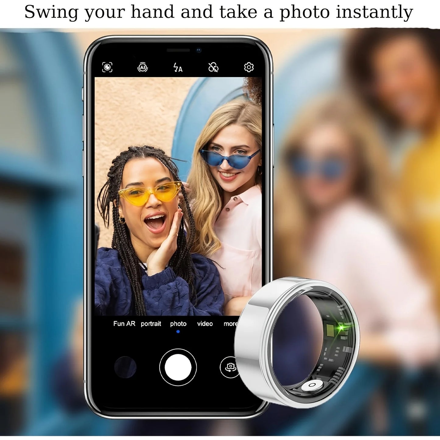 Smart Ring (sleep tracking, motion monitoring, compatible with iPhone and Android, smart gift, suitable for women and men)